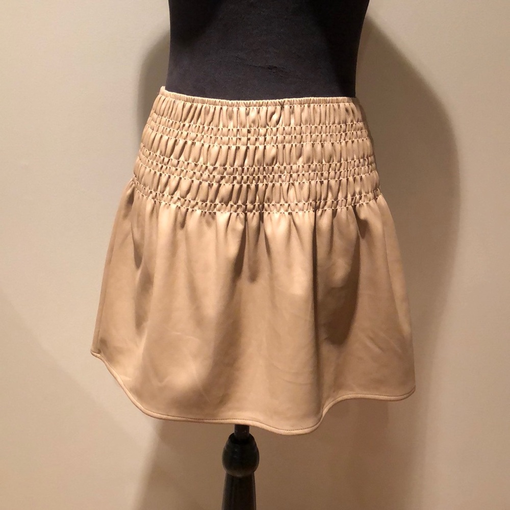 Faux leather mini shirt size M